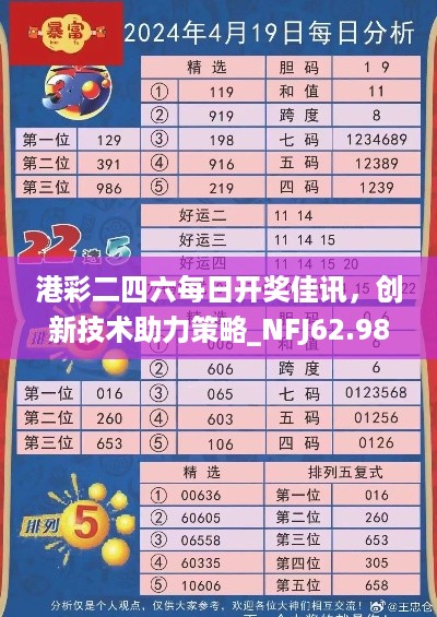 港彩二四六每日开奖佳讯，创新技术助力策略_NFJ62.983修订版