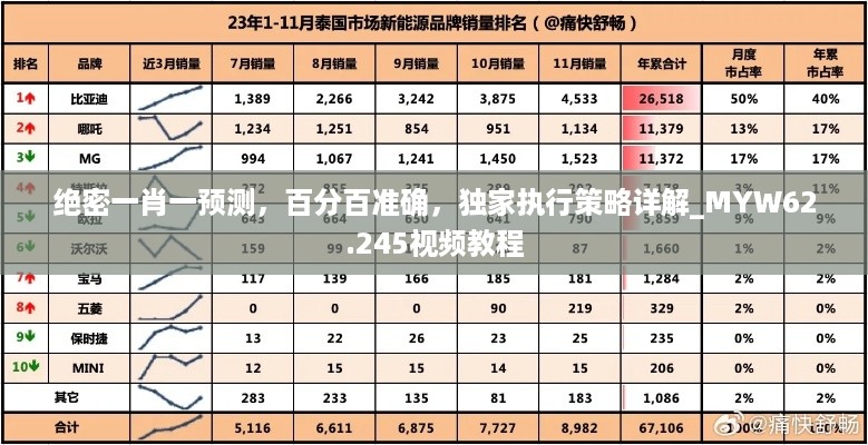 绝密一肖一预测，百分百准确，独家执行策略详解_MYW62.245视频教程