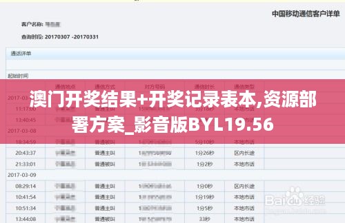 澳门开奖结果+开奖记录表本,资源部署方案_影音版BYL19.56