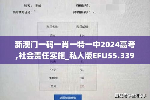 新澳门一码一肖一特一中2024高考,社会责任实施_私人版EFU55.339