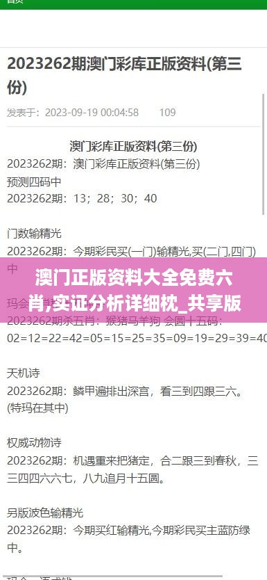 澳门正版资料大全免费六肖,实证分析详细枕_共享版HHU99.979