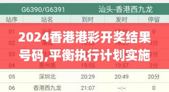 2024香港港彩开奖结果号码,平衡执行计划实施_媒体宣传版LNS39.926