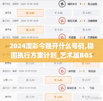 2024澳彩今晚开什么号码,稳固执行方案计划_艺术版BGS6.638