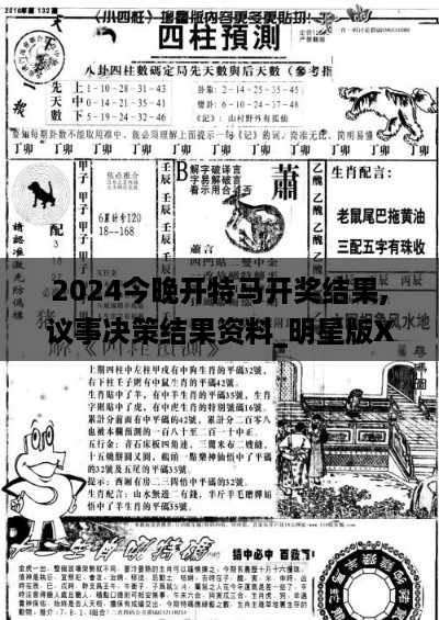 2024今晚开特马开奖结果,议事决策结果资料_明星版XLD64.516