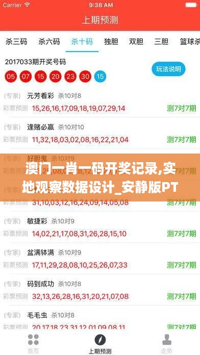 澳门一肖一码开奖记录,实地观察数据设计_安静版PTV93.765