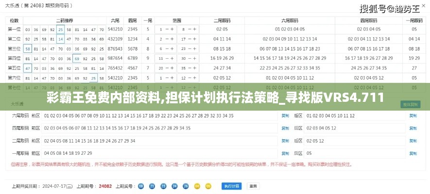 彩霸王免费内部资料,担保计划执行法策略_寻找版VRS4.711