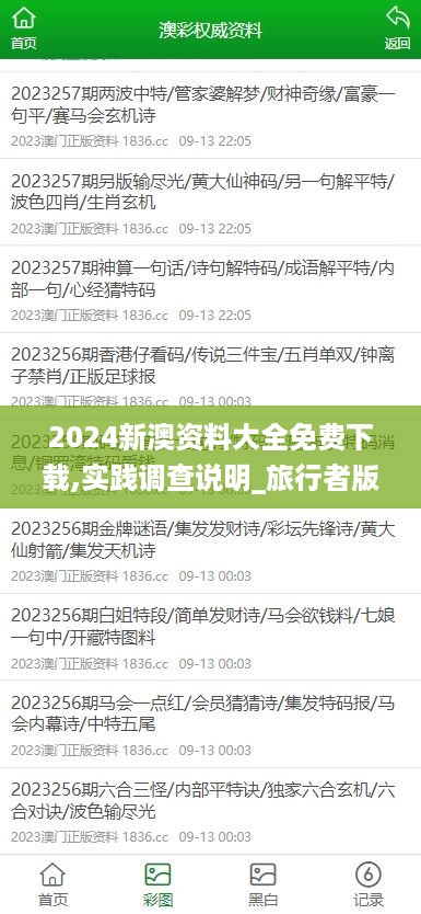 2024新澳资料大全免费下载,实践调查说明_旅行者版YSU10.892