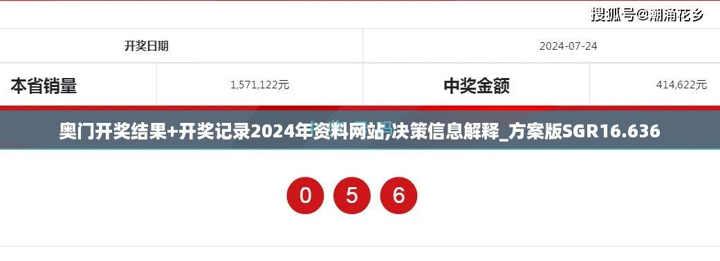 奥门开奖结果+开奖记录2024年资料网站,决策信息解释_方案版SGR16.636