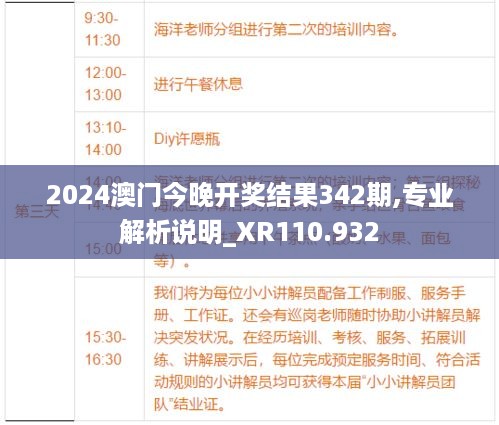 2024澳门今晚开奖结果342期,专业解析说明_XR110.932