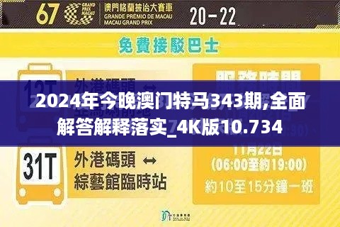 2024年今晚澳门特马343期,全面解答解释落实_4K版10.734