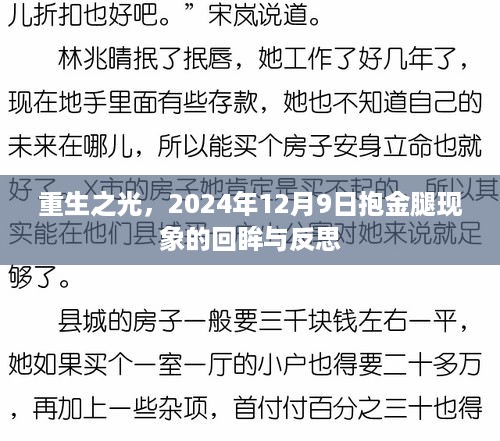 重生之光，抱金腿现象的回眸与反思——2024年12月9日的启示