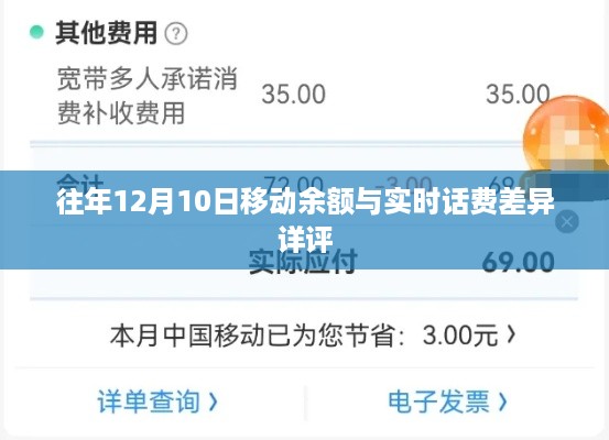 移动余额与实时话费差异解析，历年12月10日详评回顾