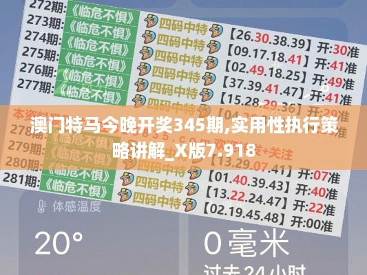 澳门特马今晚开奖345期,实用性执行策略讲解_X版7.918