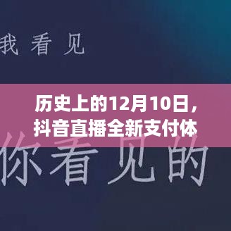 抖音直播全新支付体验日，实时互动重塑科技生活，历史性的12月10日里程碑