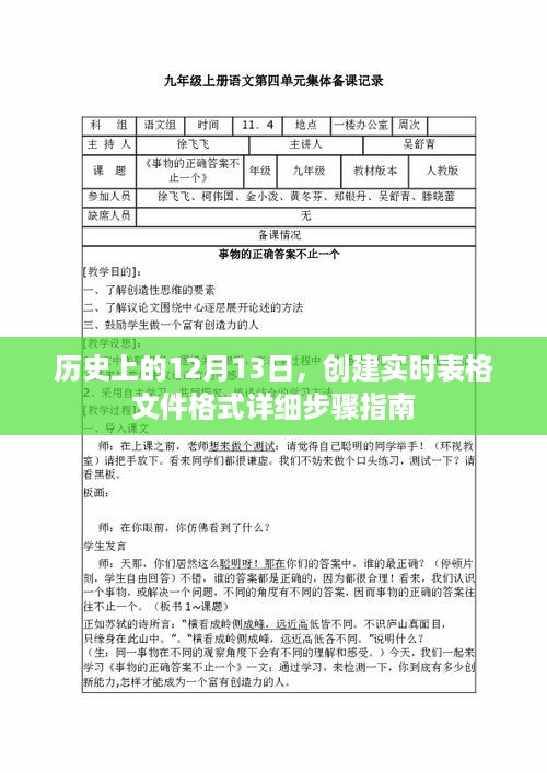 历史上的重要时刻，实时表格文件格式创建详细步骤指南