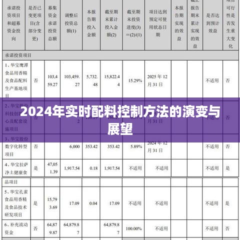 2024年实时配料控制方法的演变与未来展望