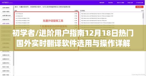 热门国外实时翻译软件使用指南，初学者与进阶用户指南（12月18日版）