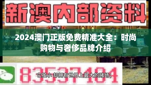 2024澳门正版免费精准大全：时尚购物与奢侈品牌介绍