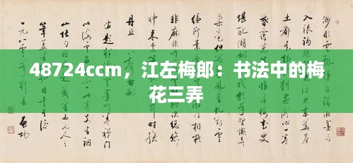 48724ccm，江左梅郎：书法中的梅花三弄