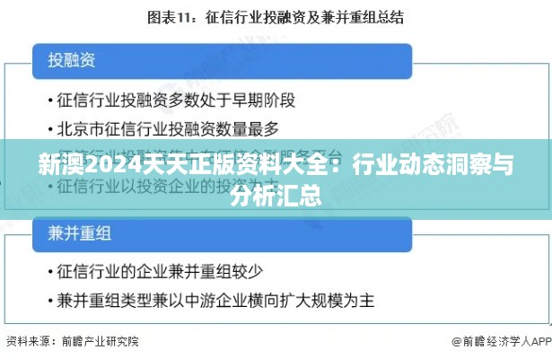 新澳2024天天正版资料大全：行业动态洞察与分析汇总