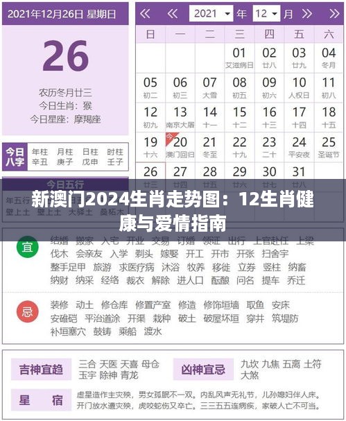 新澳门2024生肖走势图：12生肖健康与爱情指南