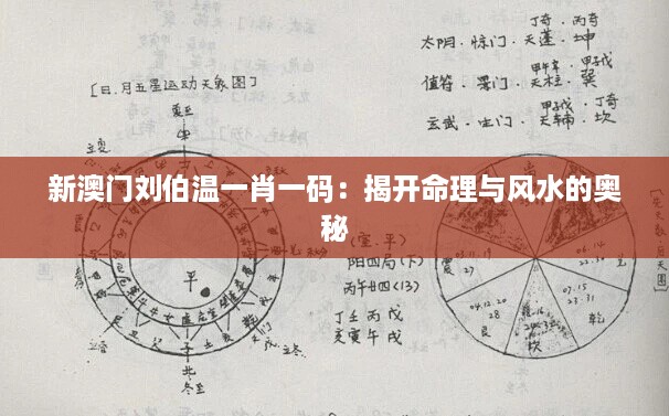 新澳门刘伯温一肖一码：揭开命理与风水的奥秘