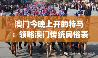 澳门今晚上开的特马：领略澳门传统民俗表演