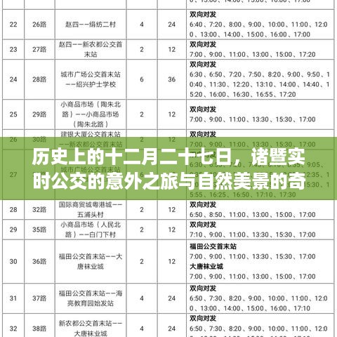 诸暨公交的意外之旅，与自然美景的奇妙邂逅在十二月二十七日的历史时刻