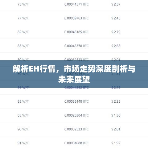 解析EH行情，市场走势深度剖析与未来展望