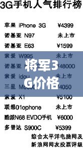 将军3G价格深度解析，一网打尽，全面了解！