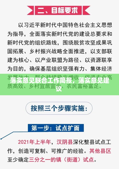 落实意见联合工作简报，落实意见建议 