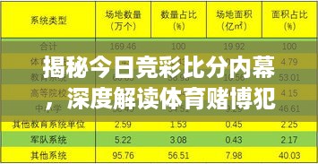 揭秘今日竞彩比分内幕，深度解读体育赌博犯罪问题