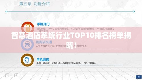 智慧酒店系统行业TOP10排名榜单揭晓！