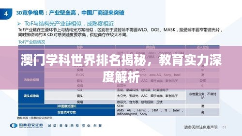 澳门学科世界排名揭秘，教育实力深度解析