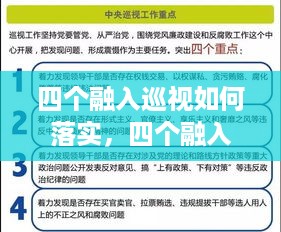 四个融入巡视如何落实，四个融入巡视如何落实工作职责 