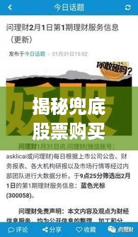 揭秘兜底股票购买门槛，不是人人可为！