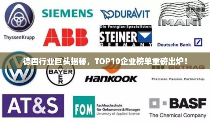 德国行业巨头揭秘，TOP10企业榜单重磅出炉！