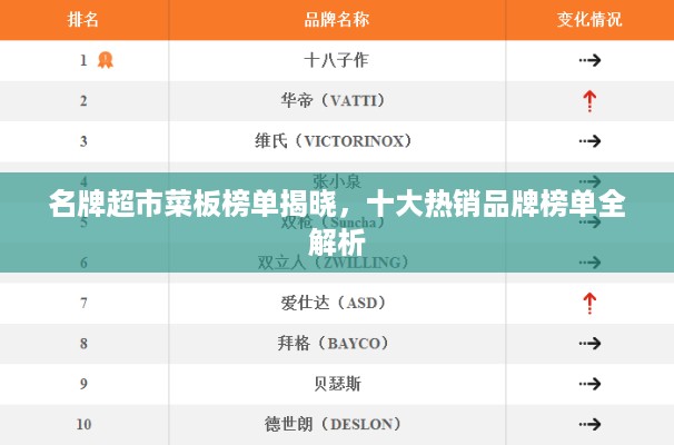 名牌超市菜板榜单揭晓，十大热销品牌榜单全解析