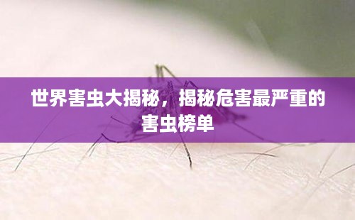 世界害虫大揭秘，揭秘危害最严重的害虫榜单