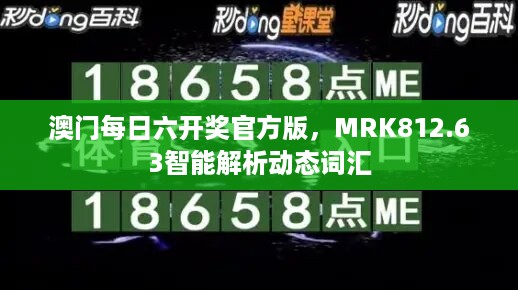 澳门每日六开奖官方版，MRK812.63智能解析动态词汇