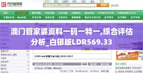 澳门管家婆资料一码一特一,综合评估分析_白银版LDR569.33