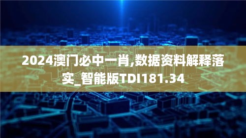 2024澳门必中一肖,数据资料解释落实_智能版TDI181.34