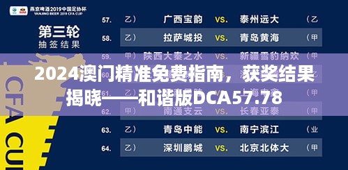 2024澳门精准免费指南，获奖结果揭晓——和谐版DCA57.78