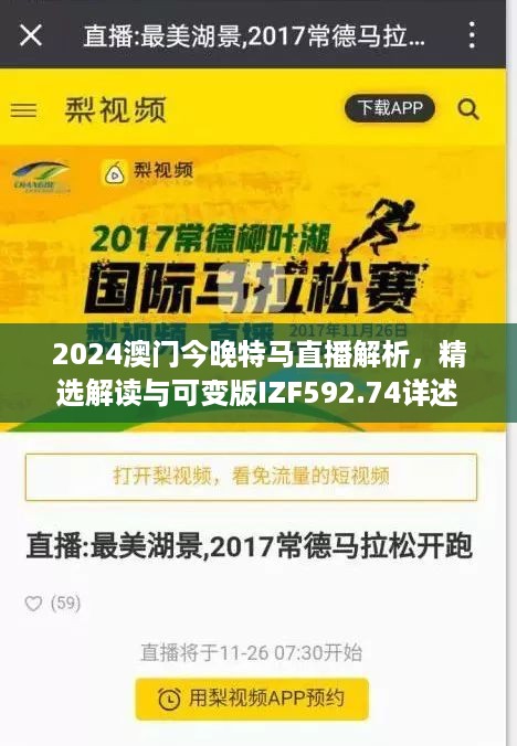 2024澳门今晚特马直播解析，精选解读与可变版IZF592.74详述