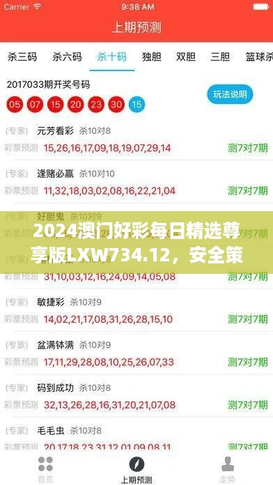 2024澳门好彩每日精选尊享版LXW734.12，安全策略深度剖析