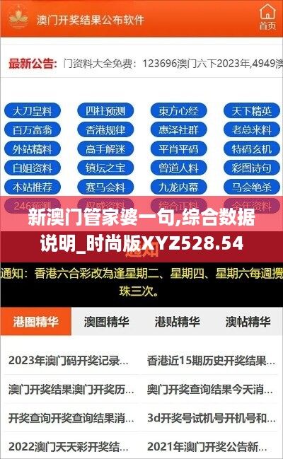 新澳门管家婆一句,综合数据说明_时尚版XYZ528.54