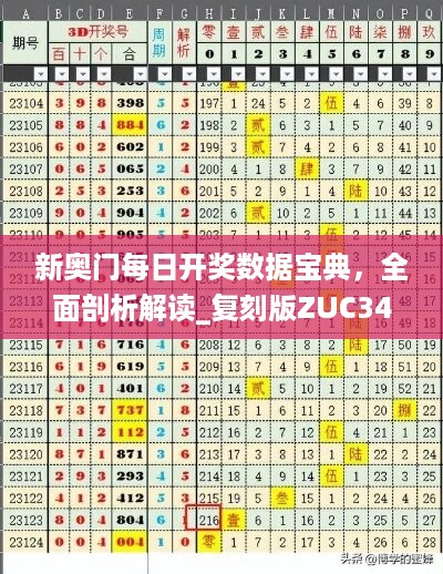 新奥门每日开奖数据宝典，全面剖析解读_复刻版ZUC344.7