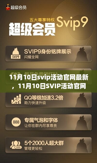 11月10日SVIP活动官网最新动态，全面评测与详细介绍