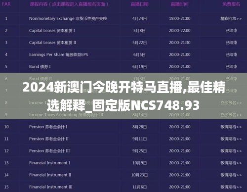 2024新澳门今晚开特马直播,最佳精选解释_固定版NCS748.93