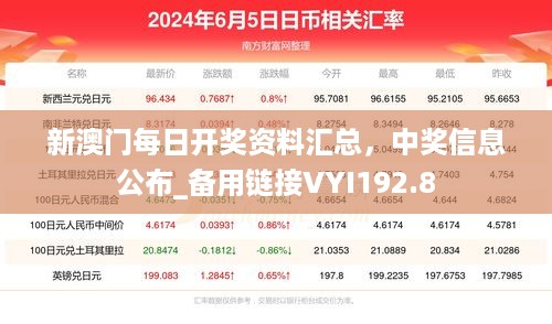 新澳门每日开奖资料汇总，中奖信息公布_备用链接VYI192.8